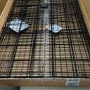 Amazon Basics Durable, Foldable Metal Wire Dog Crate with Tray, Double Door, 48 x 30 x 32.5 in, Black