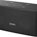 DOSS SoundBox Plus Bluetooth Speaker with Superior Sound, Bluetooth 5.0, Wireless Stereo Pairing, Built-in Mic, 20H Playtime, Portable for Hking, Beach, Camping. Outdoor, Home - Black