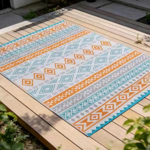 YONILE Outdoor Plastic Straw Rug 5x8 ft,Reversible Waterproof Large Outdoor Patio Rug RV Mat Outside Carpet for Porch, Deck, Backyard, Balcony, Picnic