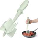 Meat Chopper, Hamburger Grinder, Premium Heat Resistant Smasher for Ground Beef, Burger Grinder Nylon Potato Mix Tool-Green (1 Pack)