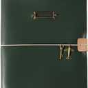 Mactto Photo Album, Artificial Leather, 4x6 200 Photos, Ring Binder Design with 10 Writing Paper, Travel Family Wedding Kids Graduation Ultrasound Baby Picture Album Scrapbook Photo Album (dark green)