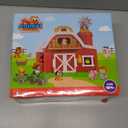 15-Piece Upgraded Farm Animal Big Barn Playset Gifts for Toddlers Christmas|Montessori Learning Toys for 18 Months Olds Girls Boys|Pretend Animal with Tractor Birthday Gifts for 2 Years