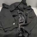 Cicy Bell Womens Long Double-Breasted Hooded Coat Winter Warm Wool Trench Coat with Belts (X-Large, Black)