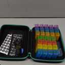 Monthly Pill Organizer 3 Times a Day, with Portable Hard Shell, Pill Cutter, 31-Day Box, Plastic Opening Pick, Monthly & Weekly Stickers, Convenient Medication Management (Black, 3 Times a Day)