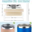 40oz Flip Straw Lid Compatible with Stanley Cup, Upgraded 2-in-1 Straw and Sip Opening Replacement Lid with Dustproof Cover Leakproof Detachable Silicone Lid for 40 oz Tumbler Accessories (Cream)