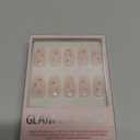 Glamnetic Press On Nails - Seaspell Fake Nails | Short Almond Pink Fake Nails with a Velvet Finish, Salon Quality Summer Nails | 15 Sizes - 30 Nail Kit with Glue