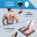 Phixnozar TENS & PMS,Transcutaneous Electronic Nerve Stimulator, EMS Foot Massage for Muscle Relaxation, LCD Display Screen, Black XXL