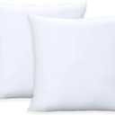 ORJ Throw Pillows Insert Set of 2, White 12x12 in Pillow Inserts with 100% Cotton Cover,Bed and Couch Decorative Stuffer Pillows,Indoor Pillows for Sofa