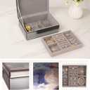 Jewelry Organizers and Storage - Box with Removable Tray, Organizer for Women, Storage for Earrings, Bracelets, Rings (OceanGlow)