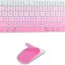 Silicone Soft Protector Covers for Apple Magic Keyboard (MLA22LL/A) with US Layout and MAC Magic Mouse (Pink)