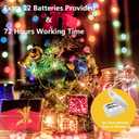 3 x 36 Pack Fairy Lights Battery Operated, 3 Speed Modes, Extra 40 Batteries for Replacement, 7Ft 20 LED String Lights, Waterproof Copper Wire, Twinkle Firefly Lights for Christmas Decorations,Colorful (Multicolor)