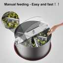 16 inch Manual Bud Leaf Bowl Trimmer Twisted Spin Cut for Hydroponic Plant with Sharp Stainless Steel Blades