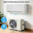 24000 BTU Mini Split AC with Heating System,19 SEER2 Ductless Inverter Air Conditioner Cools Up to 1500sq.ft,208-230V, 24H Timer,Easy Installation Kit