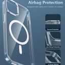 FNTCASE for iPhone 13 Phone Case: Clear Phone Case Magnetic Military Grade Drop Protection Anti Yellowing Cell Phone Cover - Rugged Shockproof Protective Bumper (A-Clear)