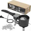 5lb Portable Electric Lead Melting Pot, Max 120V Efficient Tin Melting Furnace for Making Fishing Weights Sinkers, Bullet Molds (Drak Gray)