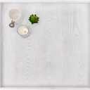 SwallowLiving 24 x 24 Inches Extra Large Square Wood Ottoman Tray with Leather Handles, Wooden Natural (White)