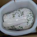 Green Floral Ceramic Pitcher 8 Single Handle Chinoiserie Ice Crackle Farmhouse Vase Vintage Flower Vase Home Decor