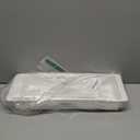 SnowTing 2 PCS Deep Drawer Organizer, 2 Sizes Expandable & Adjustable White Plastic Organizer, Sliding Drawer Storage Bins for Kitchen Utensils, Office Supplies, Cosmetics, Tools