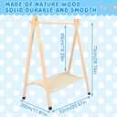 Queekay Baby Clothing Rack for Baby Shower Toddlers Wooden Kids Dress up Rack with Storage Shelf for Toddler Dogs Pets Small Clothes Kids Garment Closet(28.7" h,Natural)
