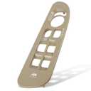 Beige Driver Side Window Switch Panel Bezel Compatible with Dodge Ram 1500 2500 3500, 2002 to 2010 Driver Seat Door Armrest Grayish Brown