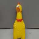 Honoson 50 Pcs Rubber Chickens Squeak Screaming Chicken Novelty Bulk Dog Toys for Pets Dogs Adults, 6.3 Inch(Yellow)
