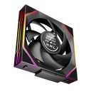 Jungle Leopard Interstellar V4 140mm Case Fan|Computer Cooling PC ARGB CPU Cooler Daisy Chain Fan|Three-Mode Digital Display|Infinity Mirror Design|600-2100 4Pin PWM Control(Black-1Pc)