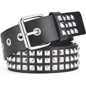 Studded Punk Y2K Goth Belt for Men or Women (Black)