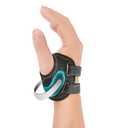 FORTEMOTUS Thumb Brace Right Hand - CMC Thumb Arthritis Support Comfortable Nylon Brace with Thumb Splint for Mild CMC Joint Pain Relief for Osteoarthritis, Tendonitis, Unisex, Black, Large