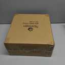 Reindeer-Figurine Christmas-Decorations Standing Deer Statue - Cream and Gold Collectible Table Desk Decor 12L x 5.5W x 15.7H inch Neman House Studio