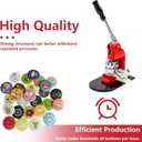 Happizza Button Maker Machine - Multiple Sizes, Button Pin Maker 1.25+2.25 inch, Interchangeable Button-models Badge Button Press Machine with 200 Sets Button Maker Supplies &Circle Cutter&Cutting Mat, 32+58mm Button Maker Kit-200 Sets