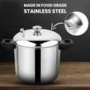 Idlii Maker Stainless Steel Idly Cooker,Induction & Standard Idli Maker Indian Kitchen Item 6 Plates Silver (6 Plates, 24Idlis) 20cm 20 cm