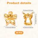 HINZIC 20 Pcs Mini Flower Claw Clips 0.69inch Small Gold Hair Clips Cute Metal Hair Barrettes Accessories for Women Girls Teens Thin Thick Long Short Hair