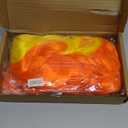 Women Halloween Teacher Set Cosplay Red Orange Curly Wig Planet Earrings for Women Costume Cosplay Party