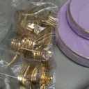 bUCLA 150PCS Purple Plastic Plates - Light Purple and Gold Disposable - Include 25 Each (Dinner & Dessert) lavender Plates, 25 Knives, 25 Forks, 25 Spoons & 25 Cups for Party, Birthday & Wedding