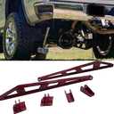 Traction Bar Kit for 0-7.5" Lift: Fits Chevrolet Silverado 1500 2007-2018 4WD/2WD, GMC Sierra 1500 2007-2016 4WD/2WD (red)