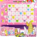 PUTSKA Potty Training Reward Chart for Girls with 35 Reusable Stickers  Potty Chart for Toddlers Girls - Reward Chart for Kids for Toilet Success - Unicorn