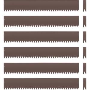 6PCS 40" L x 6" H Brown Landscape Edging - Each (20ft Total) Galvanized Steel Edge for Lawn Yard- No-Dig Hammer-in Heavy Duty Metal Edging Border with 6 Clips
