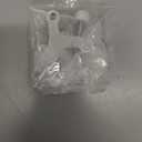 QCAA Hinge Pin Door Stopper, Zinc Die Cast, White, with White Rubber Bumper Tip, 2 Pack, Made in Taiwan