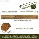 Barnwood Planks - Wood Paneling for Wall for Farmhouse Decor - 12 Reclaimed Wood Planks - Natural Brown (16 sq. ft), 47 x 4 x 0.3 Inch Each - DIY (Glued or Nailed)