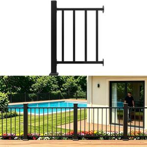 Deck Railing Kit, 36 in H x 2 ft W Porch Railing with Post