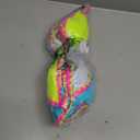 popvil Yellow and Deep Sky Blue Color Block One Piece Bathing Suit for Women V Neck Swimsuit Plunge Shell Trim Swimwear Tie Back, XXL