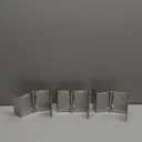 KOLET Offset Door Hinges, 3.5 Inches Expandable Door Hinges, 1/4" Radius Corner Ball Bearing Hinges, 2 Inches Widen Doorway, Smooth and Easy Installation, Brushed Nickel, 3 Packs