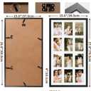 12 Opening 4x6 Black Collage Picture Frames, Multiple Frames for Displaying 6x4 Photos with White Mat, Pack of 1