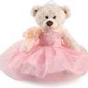 Cisina Quinceanera Doll Quince Teddy Bear with Dress, Quinceanera Decorations Gifts, OSO De Peluche para 15 Años Con Vestido, Centro De Mesa Muñecas para 15 Años Quinceañeras (Pink)
