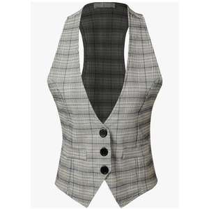 Design by Olivia Women's Dressy Casual Versatile Racerback Vest Tuxedo Suit Waistcoat, M