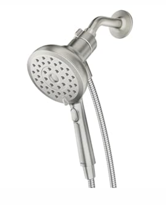 Moen Verso Handshower, Detachable Round Shower Head with Magnetix Docking System, 60" Hose, Spot Resist Brushed Nickel, 220H2SRN