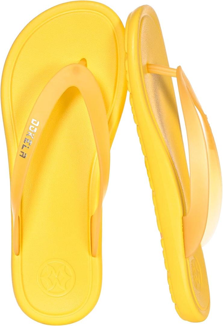 Dokela Flip Flops for Women Arch Support Comfortable Summer Beach Walking Thong Sandals Slip On Indoor Outdoor, size 8 