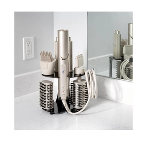 Blow Dryer Accessory Holder for Dyson Airwrap & Shark FlexStyle Only | Wall or Countertop Organizer for Hair Tools | Steel Storage Rack for Styling Attachments (Blow Dryer Not Included)