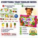 TOYVENTIVE Preschool Activity Set for Girls Educational Toddler Toys with Flashcards, Matching Games and Montessori Activity Cards for Visual Recognition and Play-Based Exploration Ages 13