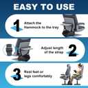 2 x Airplane Foot Hammock, Portable Foot Hammock for Plane Travel to Relax Your Feet, Plane Travel Essentials Comfy Foot Rest Hanger Plane Footrest for Long Trip